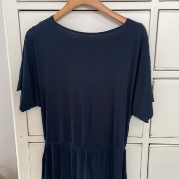 hi-line navy knit shirt dress - Picture 4 of 5